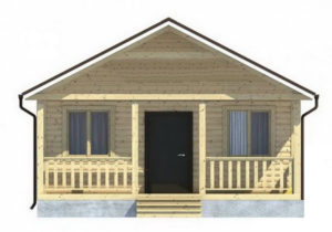 Каркасный дом 4.5х6 одноэтажный с террасой 1,5×6 - внешний вид 3